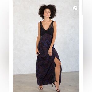 Love stitch maxi dress paisley